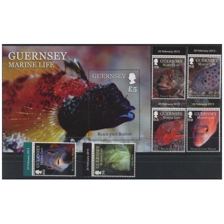 Guernsey - Nr 1409 - 14 Bl 632013r - Ryby