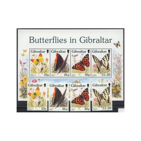 Gibraltar - Nr 793 - 96 Bl 281997r - Motyle
