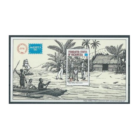 Mikronezja  - Bl 1 1986r - Marynistyka
