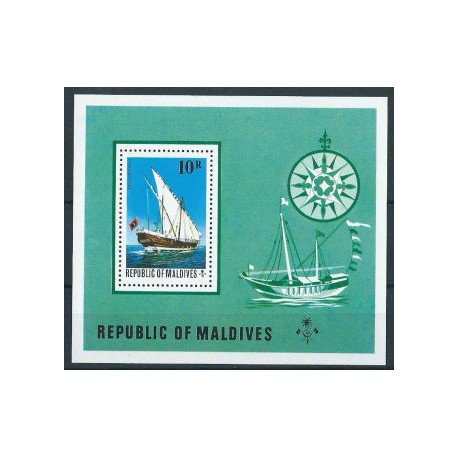 Malediwy - Bl 33 1975r - Marynistyka