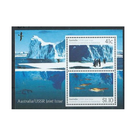 Australia - Bl 11 1990r - Krajobrazy - Fauna morska