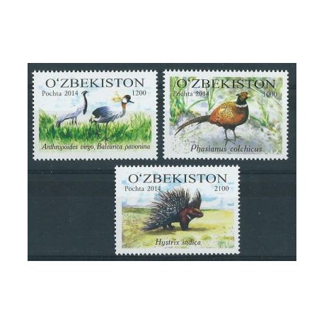 Uzbekistan - Nr 1095 - 97 2015r - Ptaki - Ssaki