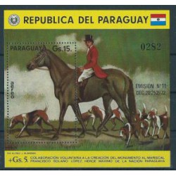 Paragwaj - Bl 243 1975r - Malarstwo - Koń
