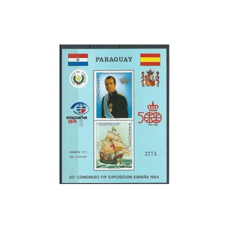 Paragwaj - Bl 400 1984r - Marynistyka