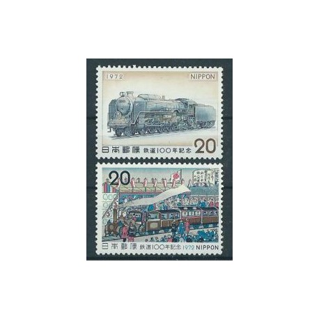 Japonia - Nr 1164 - 65 1972r - Koleje