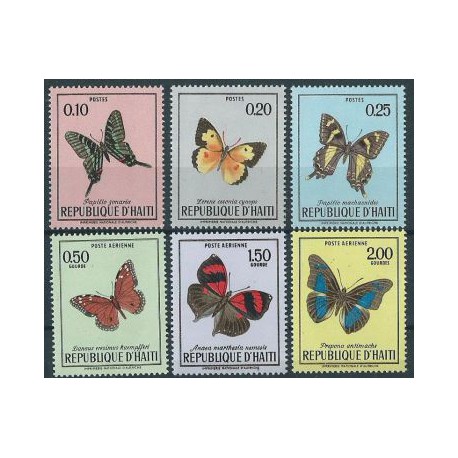 Haiti - Nr 1092 - 97 1969r - Motyle