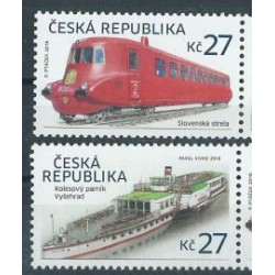 Czechy - Nr 874 - 75 Pasek 2016r - Kolej - Marynistyka