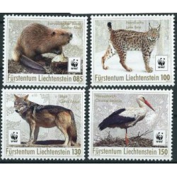 Liechtenstein - Nr 1875 - 78 2017r - WWF - Ssaki - Ptak