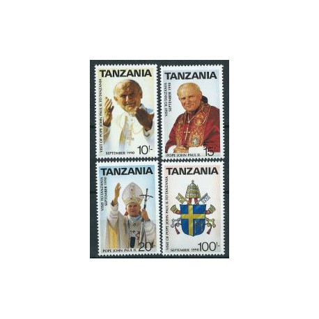 Tanzania - Chr 144 1990r - Papież