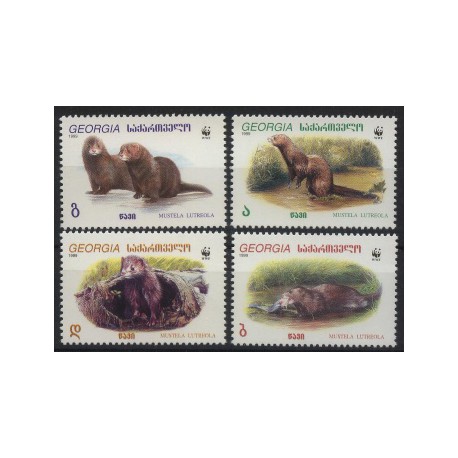 Gruzja - Nr 308 - 111999r - WWF - Ssaki - Ryba