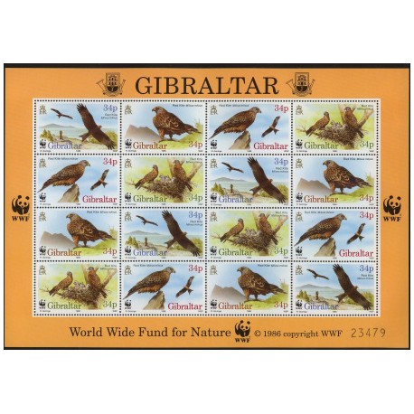 Gibraltar - Nr 774 - 77 Klb 1996r - WWF - Ptaki