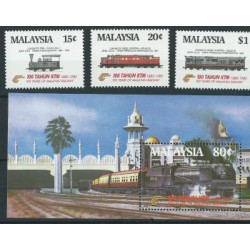 Malezja - Nr 304 - 06 Bl 3 1985r - Kolej