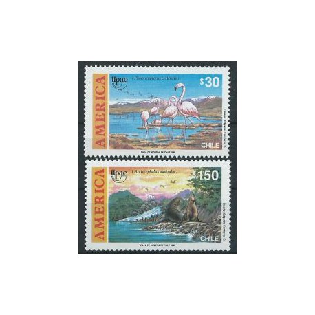 Chile - Nr 1395 - 96 1990r - Fauna Morska -  Ptaki