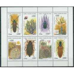 Chile - Nr 1658 - 65 Klb 1995r - Kwiaty -  Insekty