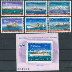 Rumunia - Nr 3769 - 74 Bl 176 1981r - Marynistyka