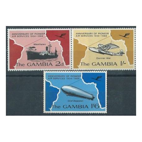 Gambia - Nr 236 - 38 1969r - Marynistyka -  Zeppelin
