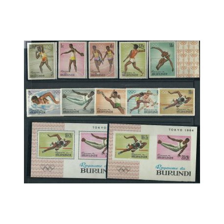 Burundi - Nr 125 - 34 Bl 5 A B 1964r - Sport