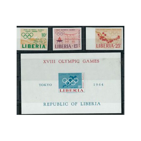 Liberia - Nr 623 - 25 Bl 31 B 1964r - Sport