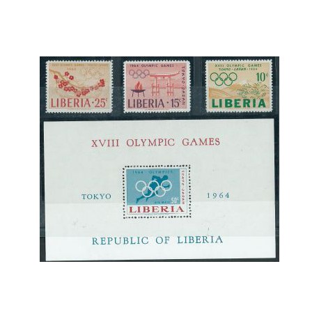 Liberia - Nr 623 - 25 Bl 31 A 1964r - Sport