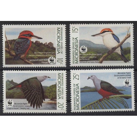 Mikronezja - Nr 174 - 77 1990r - WWF - Ptaki