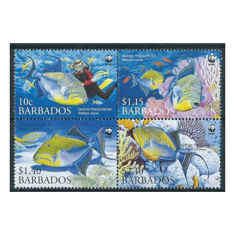 Barbados - Nr 1119 - 222006r - WWF - Ryby - Płetwonurek