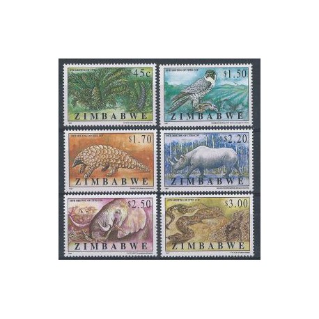 Zimbabwe - Nr 593 - 98 1997r - Ptak - Ssaki