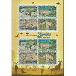 Zambia -  Nr 1606 - 09 Klb 2008r - WWF - Ssaki