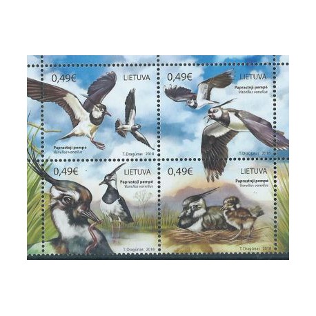 Litwa - Nr 1286 - 89 2018r - Ptaki