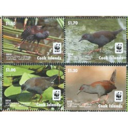 Wyspy Cooka - Nr 1993 - 96 Pasek 2014r - WWF - Ptaki