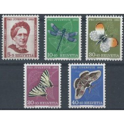 Szwajcaria - Nr 561 - 65 1951r - Motyle
