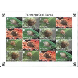Wyspy Cooka Rarotonga - Nr 043 - 46 Klb 2012r - WWF - Ślimaki
