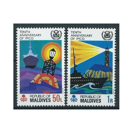Malediwy - Nr 344 - 45 1970r - Marynistyka - Latarie