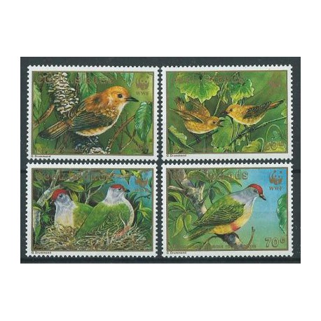 Wyspy Cooka - Nr 1278 - 81 1989r - Ptaki  -  WWF