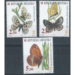 Chorwacja - Nr 573 - 75 2001r - Motyle