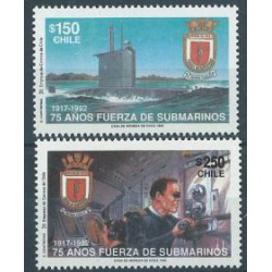 Chile - Nr 1518 - 19 1992r - Marynistyka - Okręt Podwodny