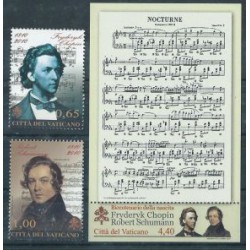 Watykan - Nr 1677 - 78 Bl 34 2010r - Chopin - Polonika