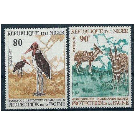 Niger - Nr 571 - 72 1977r - Ptaki -  Ssaki