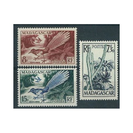 Madagaskar - Nr 423 - 25 A 1954r - Ptaki - Kol. francuskie