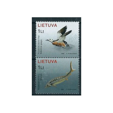 Litwa - Nr 915 - 16 2006r - Ptak -  Ryba