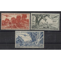Francuska Afryka Równikowa - Nr 281 - 83 1947r - Drzewa - Kol