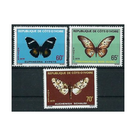 Wybrzeże Kości Słoniowej - Nr 594 - 96 1979r - Motyle