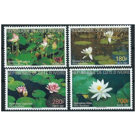 Wybrzeże  Kości Słoniowej - Nr 1170 - 73 1997r - Kwiaty