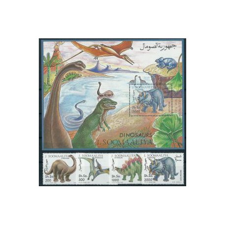 Somalia - Nr 480 - 83 Bl 29 1993r - Dinozaury