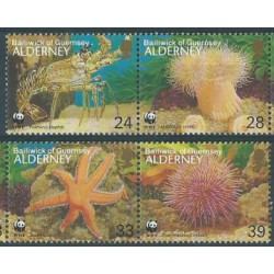 Alderney - Nr 061 - 64 Pasek 1993r - WWF - Fauna morska