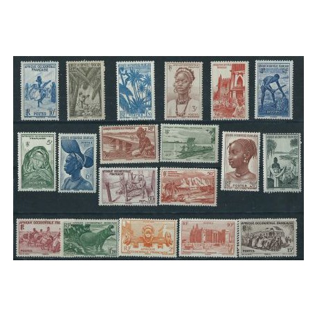 Francuska Afryka Zachodnia - Nr 034 - 52 1947r - Kolonie Fran  - Ssaki