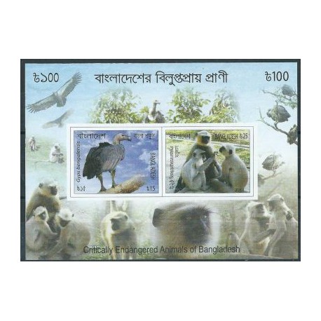 Bangladesz - Bl 50 2012r - Ptaki - Ssaki