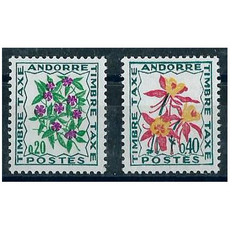 Andora Fr. - Nr 051 - 52 Porto 1971r - Kwiaty
