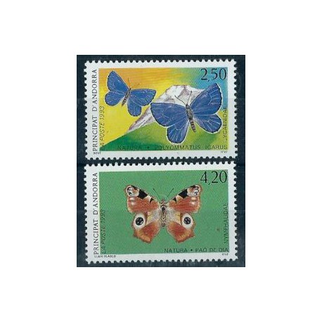 Andora Fr. - Nr 453 - 54 1993r - Motyle