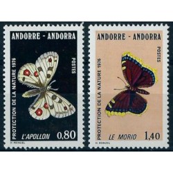Andora Fr. - Nr 279 - 80 1976r - Motyle