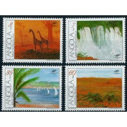 Angola - Nr 850 - 53 1991r - Krajobrazy - Wodospad